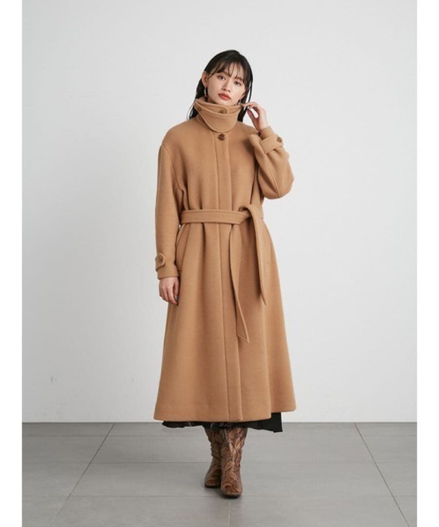 LILY BROWN ステンカラーウールコート
