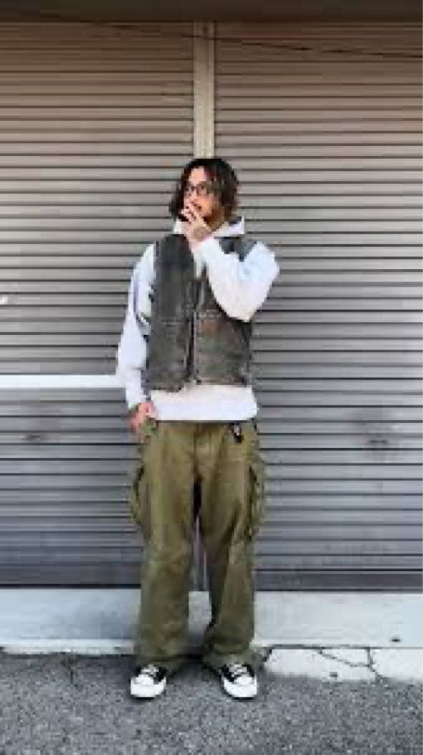 Carhartt ダックベスト Lサイズ　ダークグレー　襟なし希少