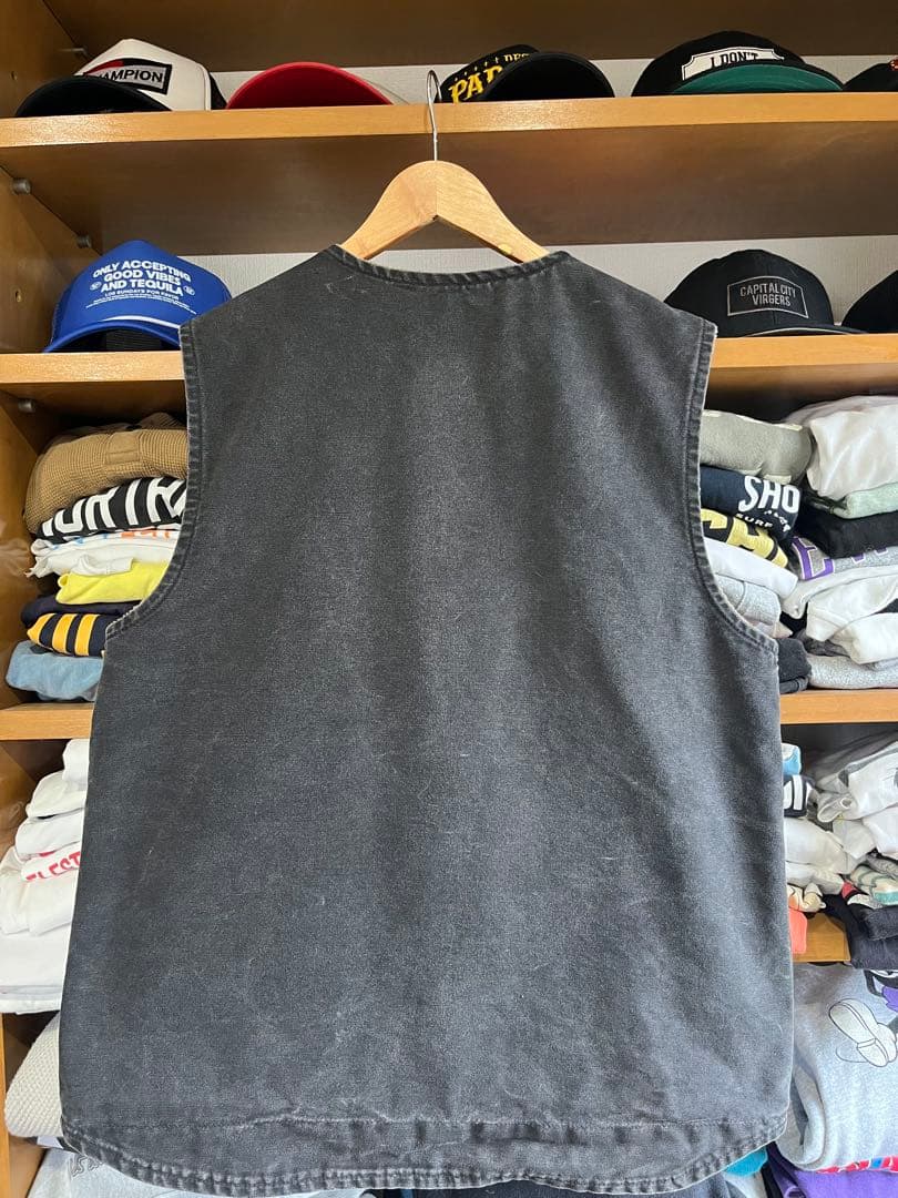 Carhartt ダックベスト Lサイズ　ダークグレー　襟なし希少