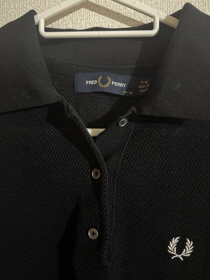 まりFRED PERRY 半袖ポロシャツ ブラック UK10