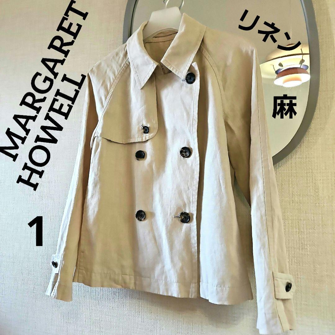 美品⭐MARGARET HOWELL リネンショートトレンチコート1 麻