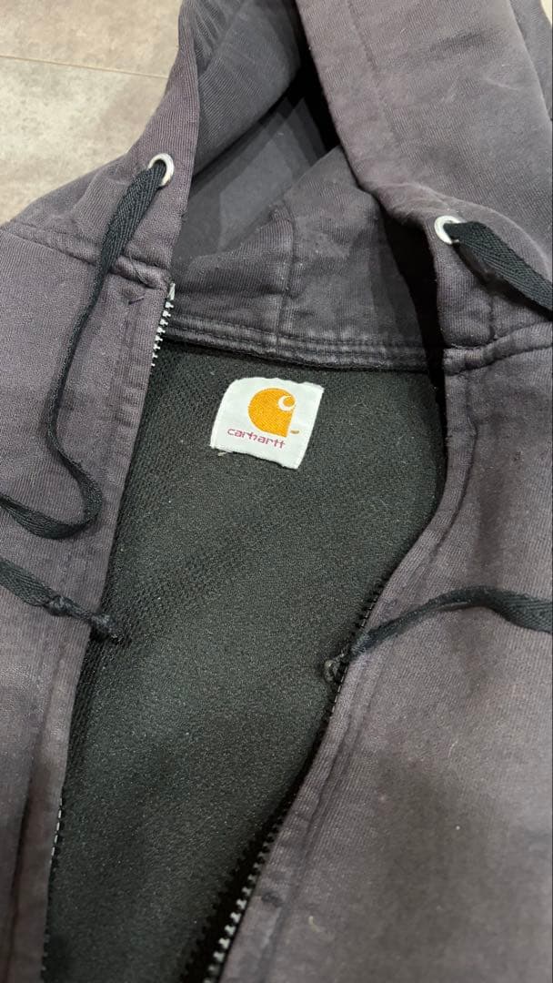 carhartt 90sジップパーカー　裏地サーマル