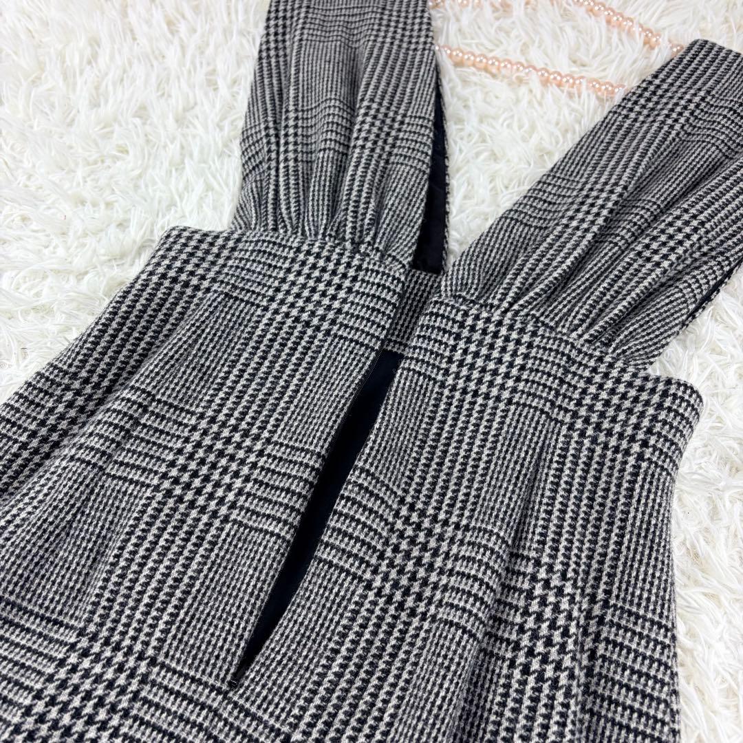 美品　Whim Gazette ジャンスカワンピース 38 グレンチェック