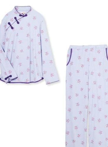 FELISSIMO 薄紫 花柄 シャンプーパジャマ