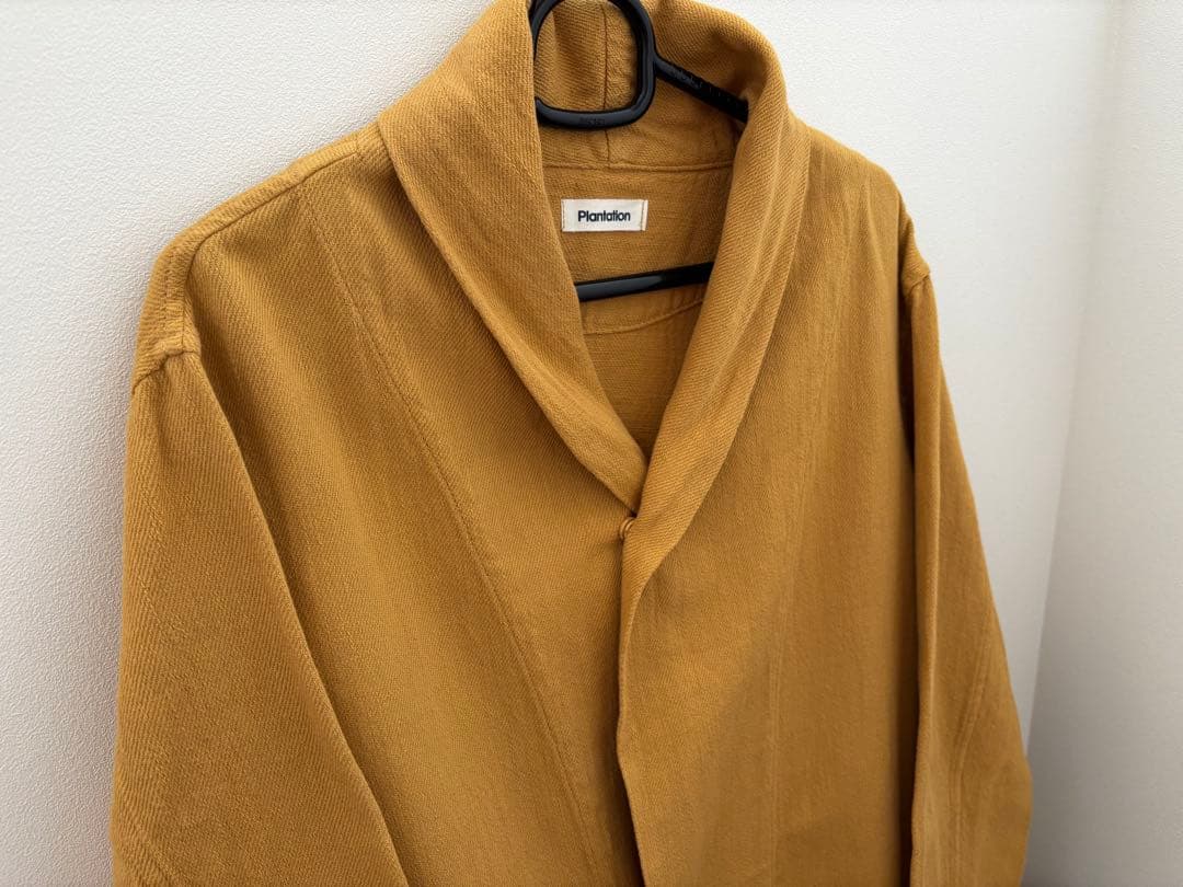 美品　plantation カラーBizenツイル　コート　イエロー