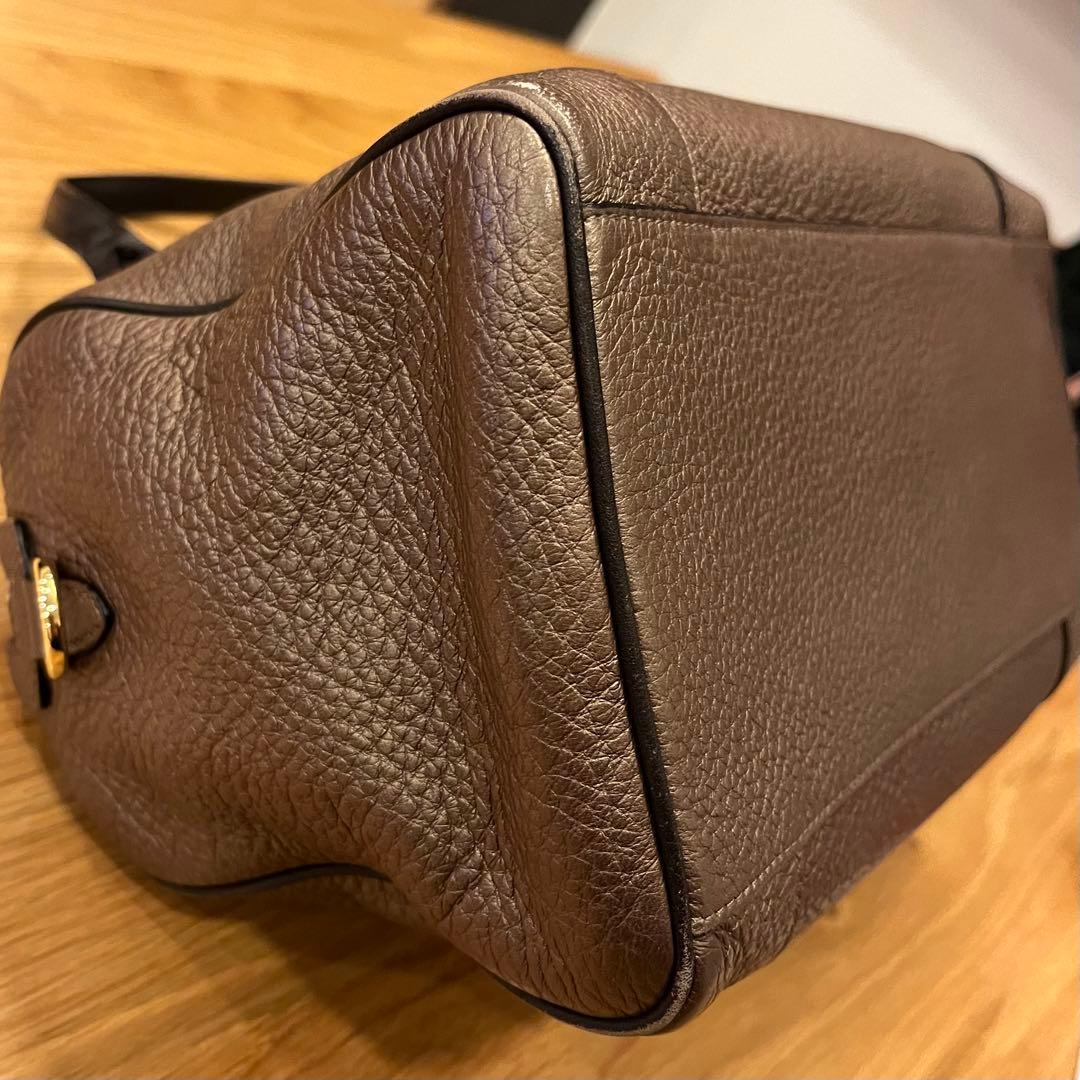 【美品】LOEWE ロエベ フスタ 2way ミニボストン アナグラム ブロンズ