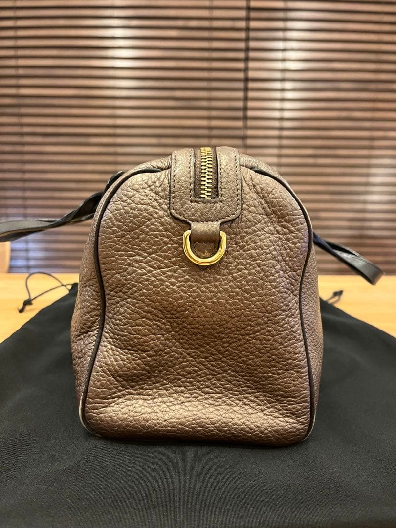 【美品】LOEWE ロエベ フスタ 2way ミニボストン アナグラム ブロンズ
