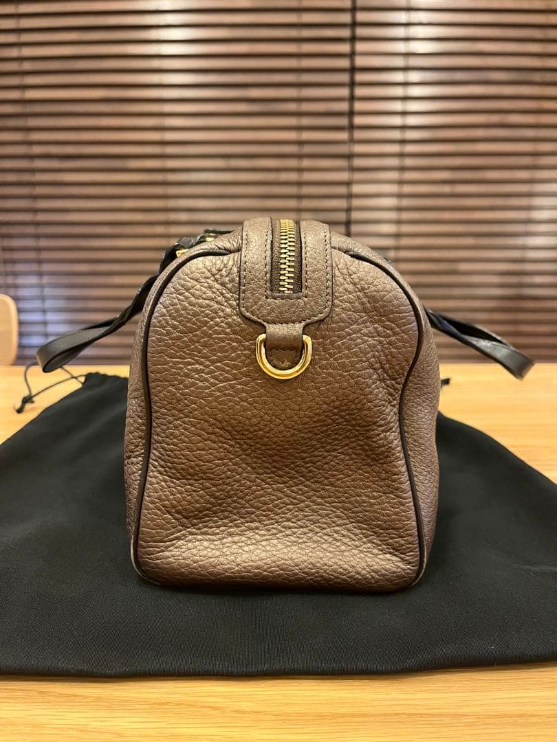 【美品】LOEWE ロエベ フスタ 2way ミニボストン アナグラム ブロンズ