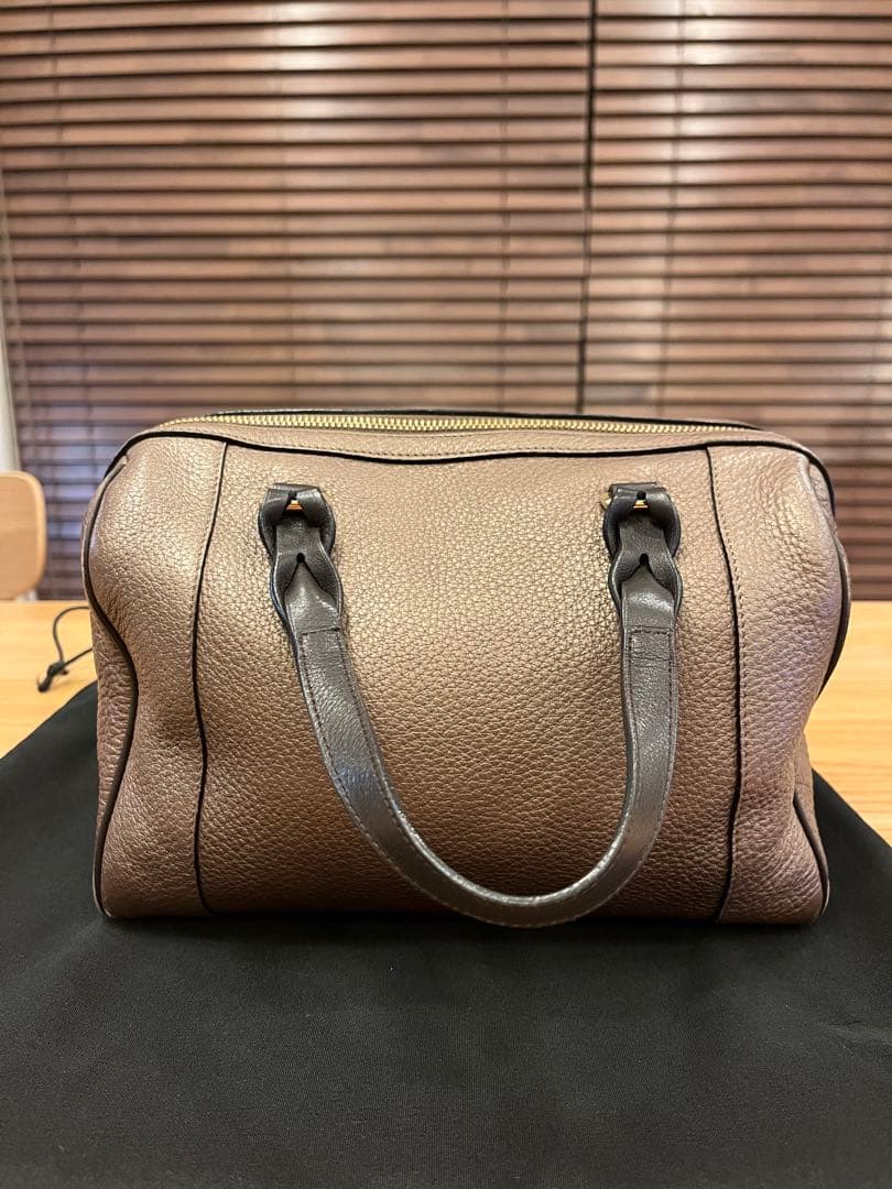 【美品】LOEWE ロエベ フスタ 2way ミニボストン アナグラム ブロンズ