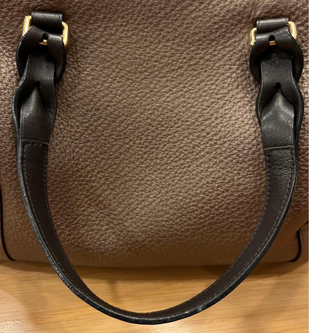 【美品】LOEWE ロエベ フスタ 2way ミニボストン アナグラム ブロンズ