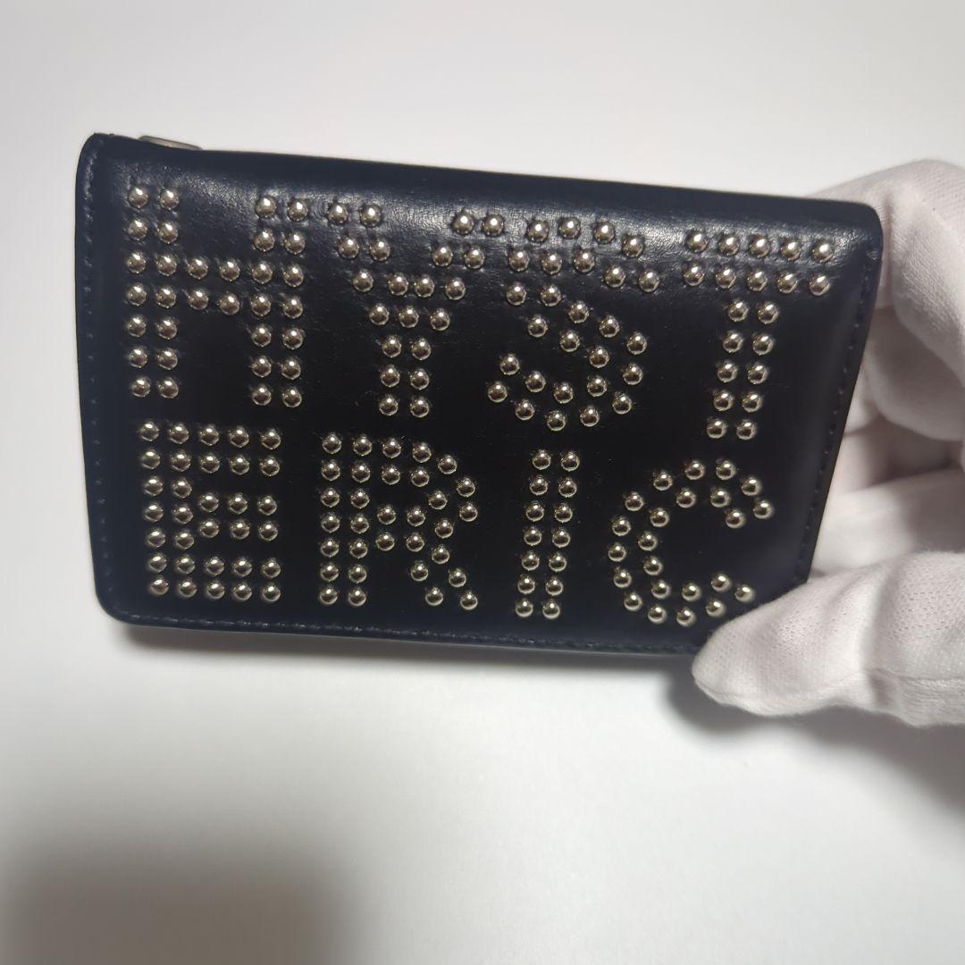 美品！ヒステリックグラマー 三つ折り財布 スタッズ レザー 黒 ウォレット