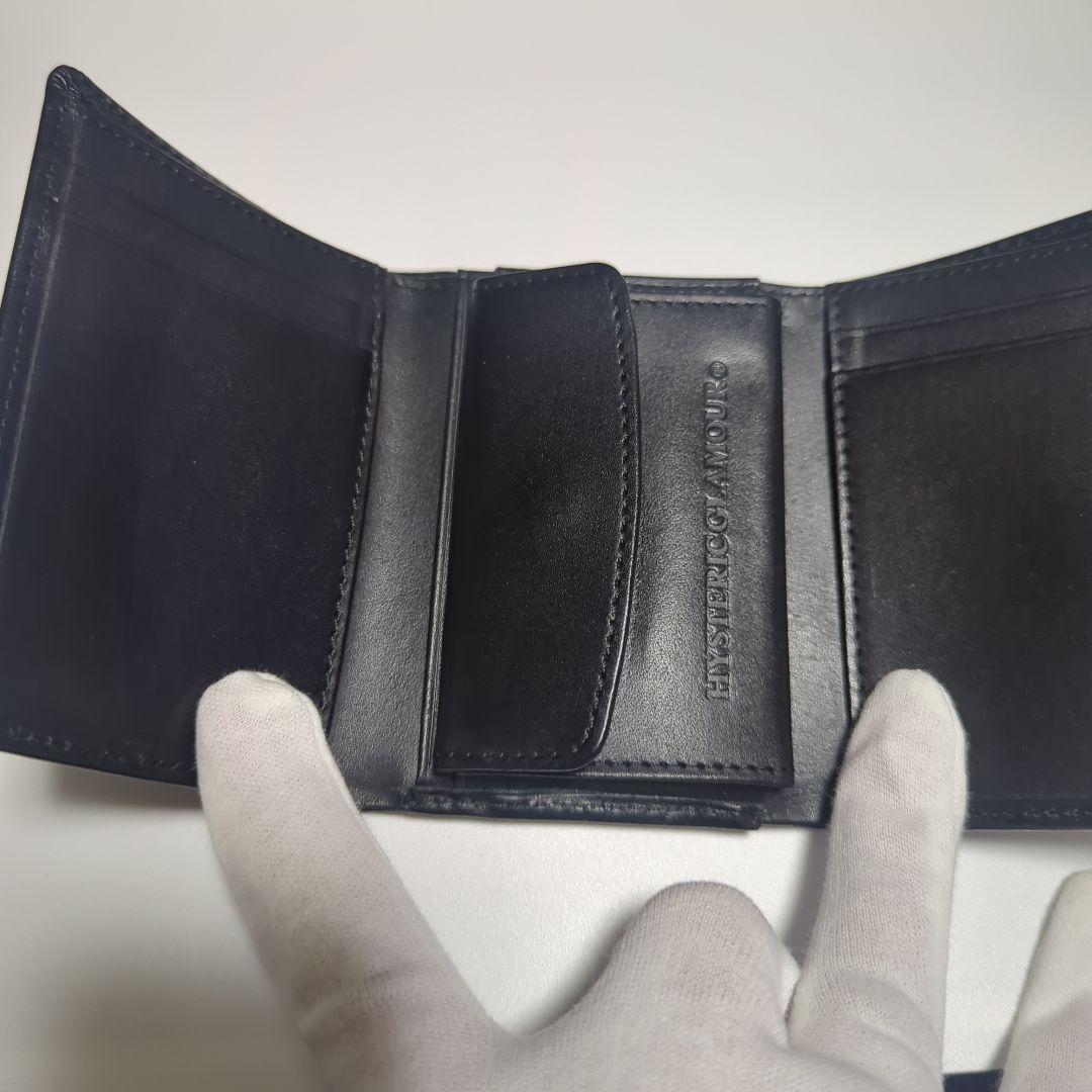 美品！ヒステリックグラマー 三つ折り財布 スタッズ レザー 黒 ウォレット