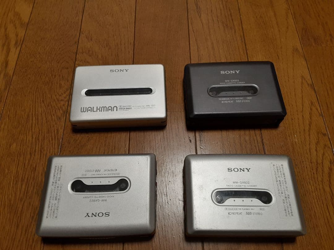SONY WALKMAN カセットプレーヤーWM-GX822外 4台ジャンク