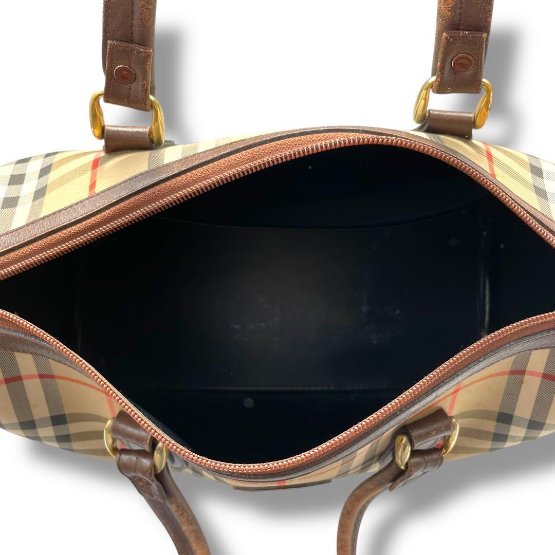 BURBERRY バーバリー　ボストンバッグ　ノバチェック　キャンバス