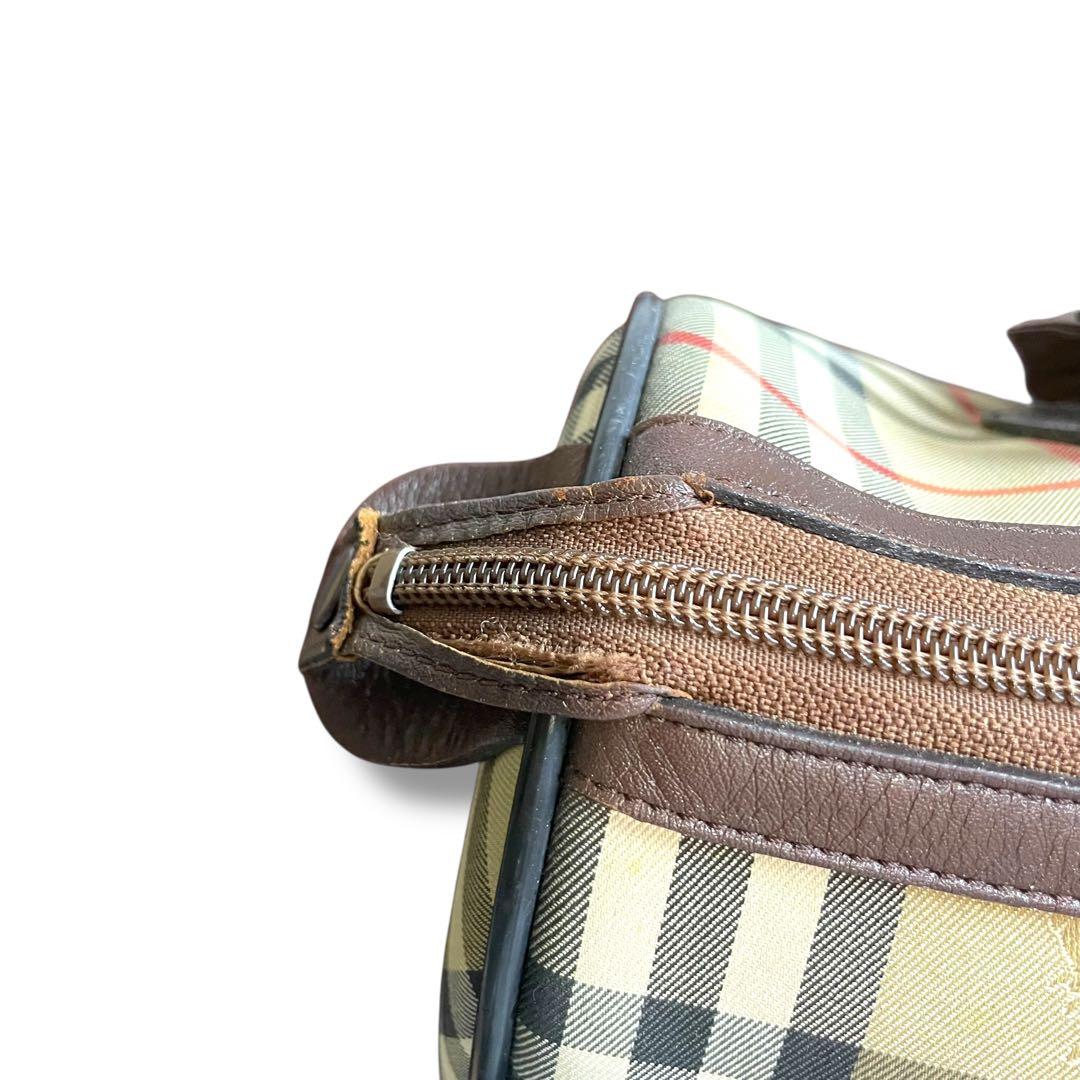BURBERRY バーバリー　ボストンバッグ　ノバチェック　キャンバス