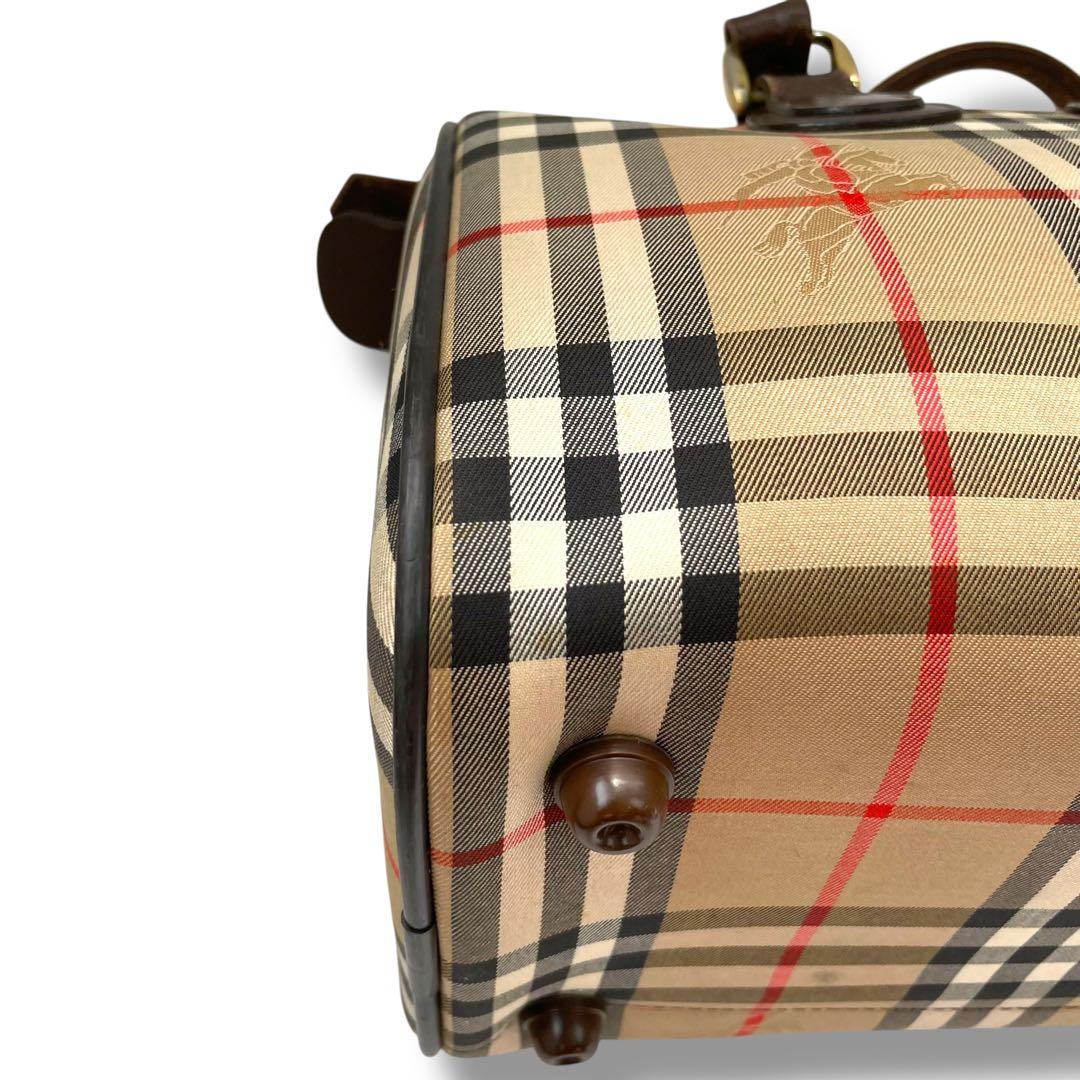 BURBERRY バーバリー　ボストンバッグ　ノバチェック　キャンバス