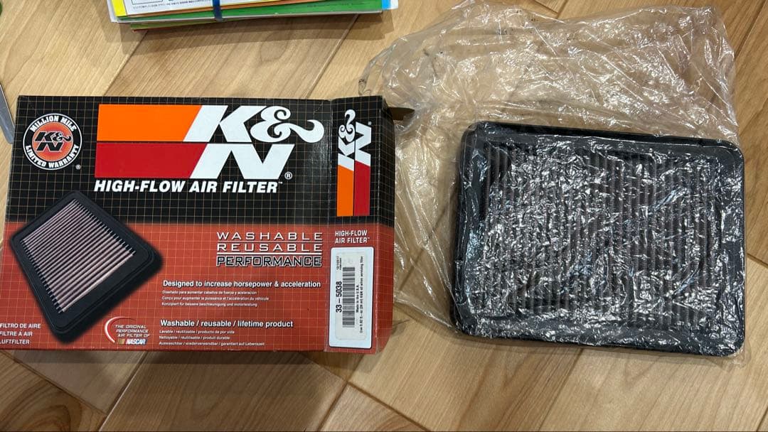 K&N エアフィルター マツダ 用 33-5038 + メンテナンスキット