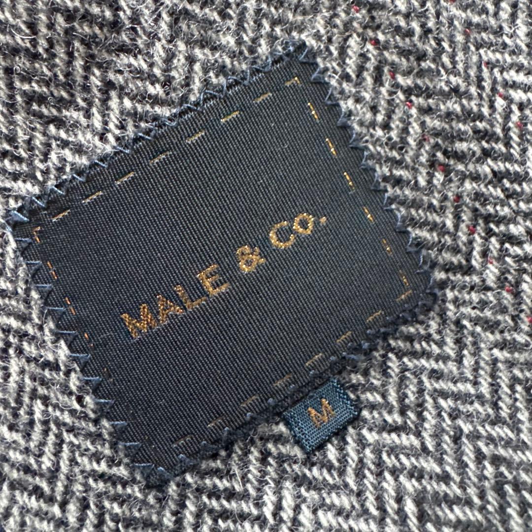 MOON MALE＆CO テーラードジャケット　ツイード　ヘリンボーン　グレー