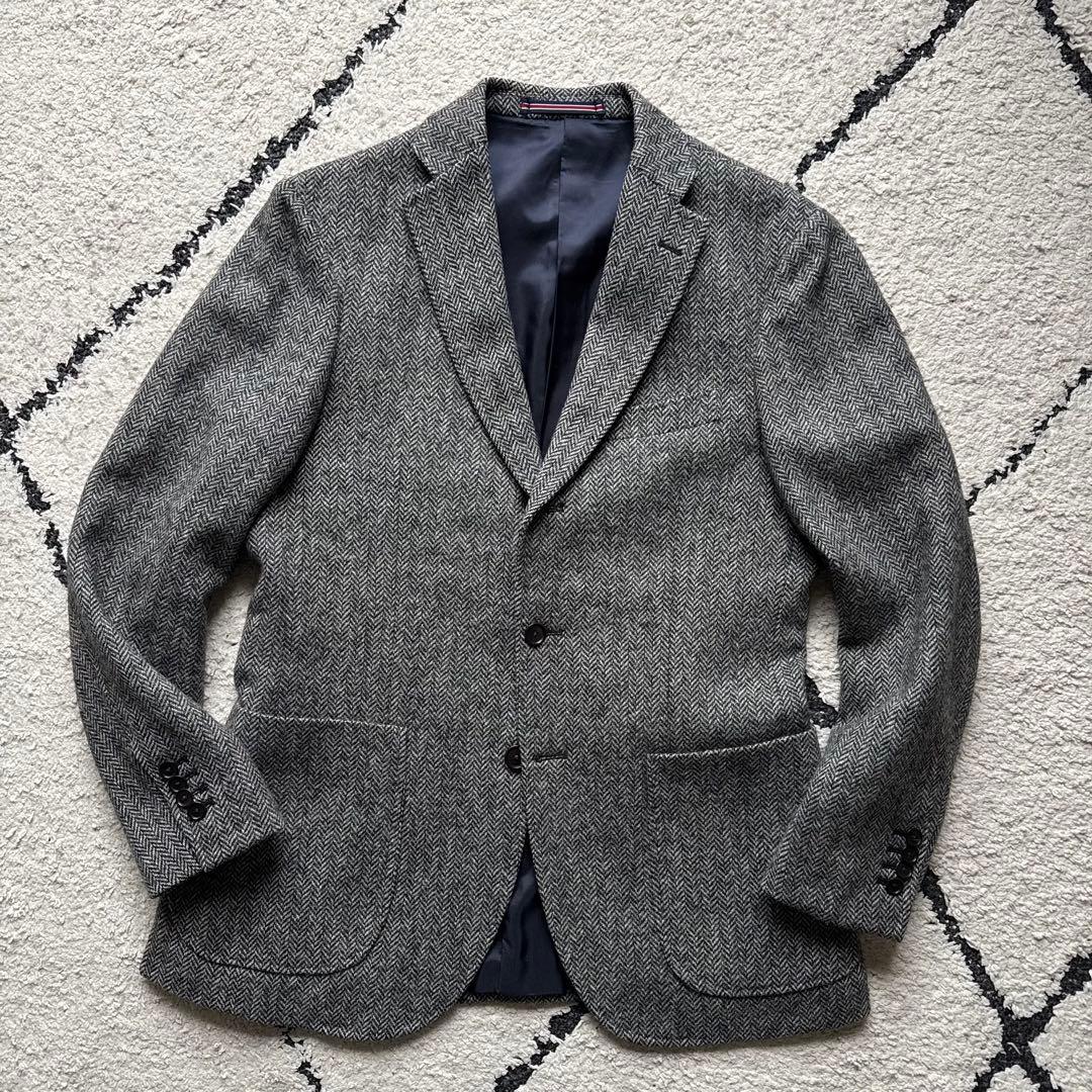 MOON MALE＆CO テーラードジャケット　ツイード　ヘリンボーン　グレー