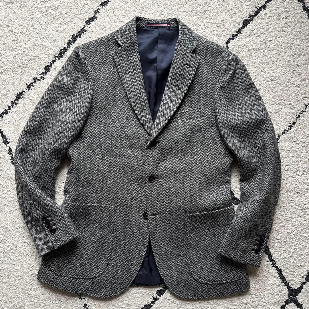 MOON MALE＆CO テーラードジャケット　ツイード　ヘリンボーン　グレー