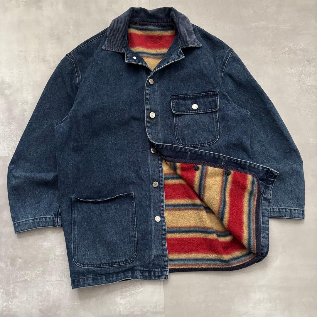 完品 90s - CELIO デニム　カバーオール　フレンチ ワークジャケット