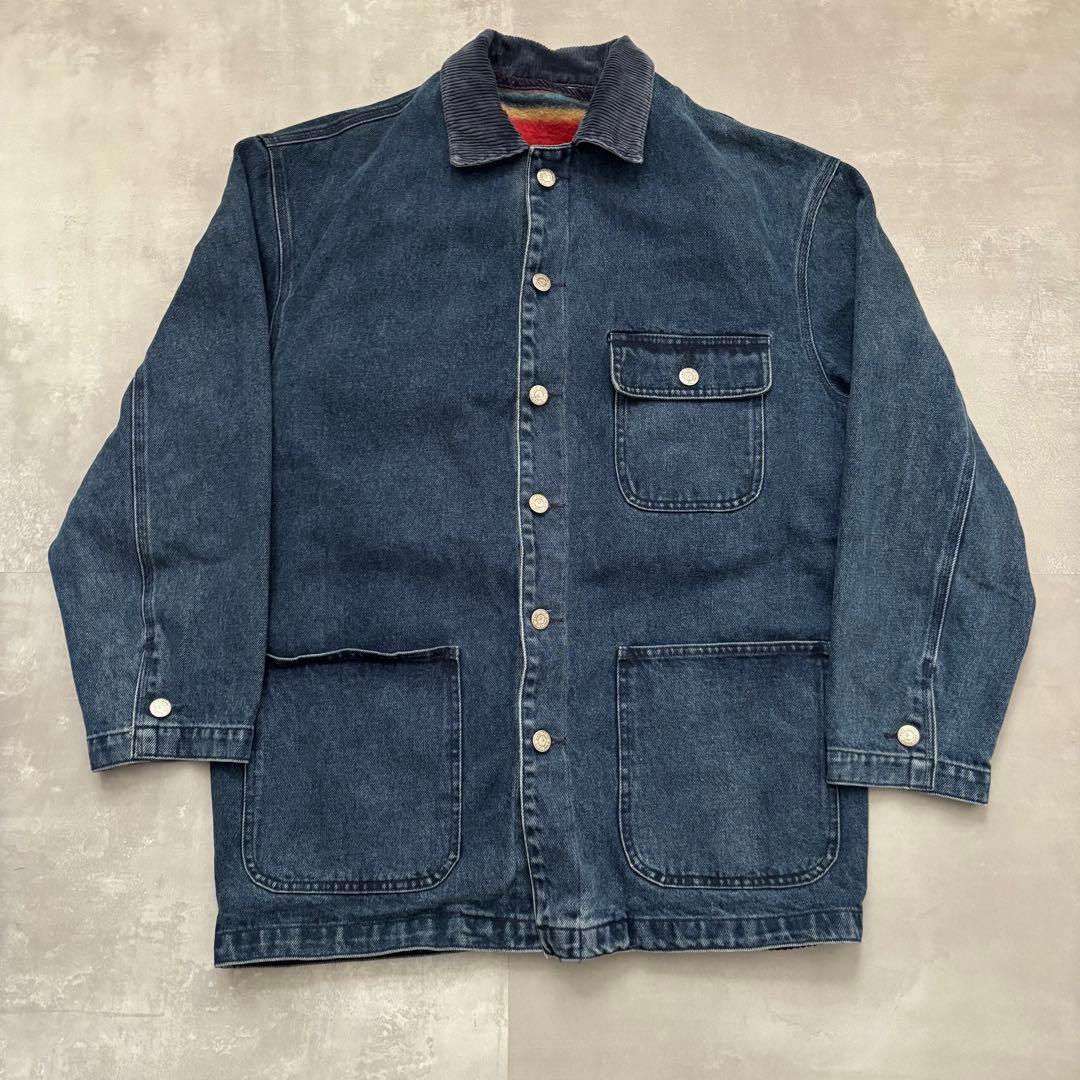 完品 90s - CELIO デニム　カバーオール　フレンチ ワークジャケット