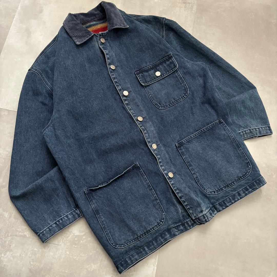完品 90s - CELIO デニム　カバーオール　フレンチ ワークジャケット
