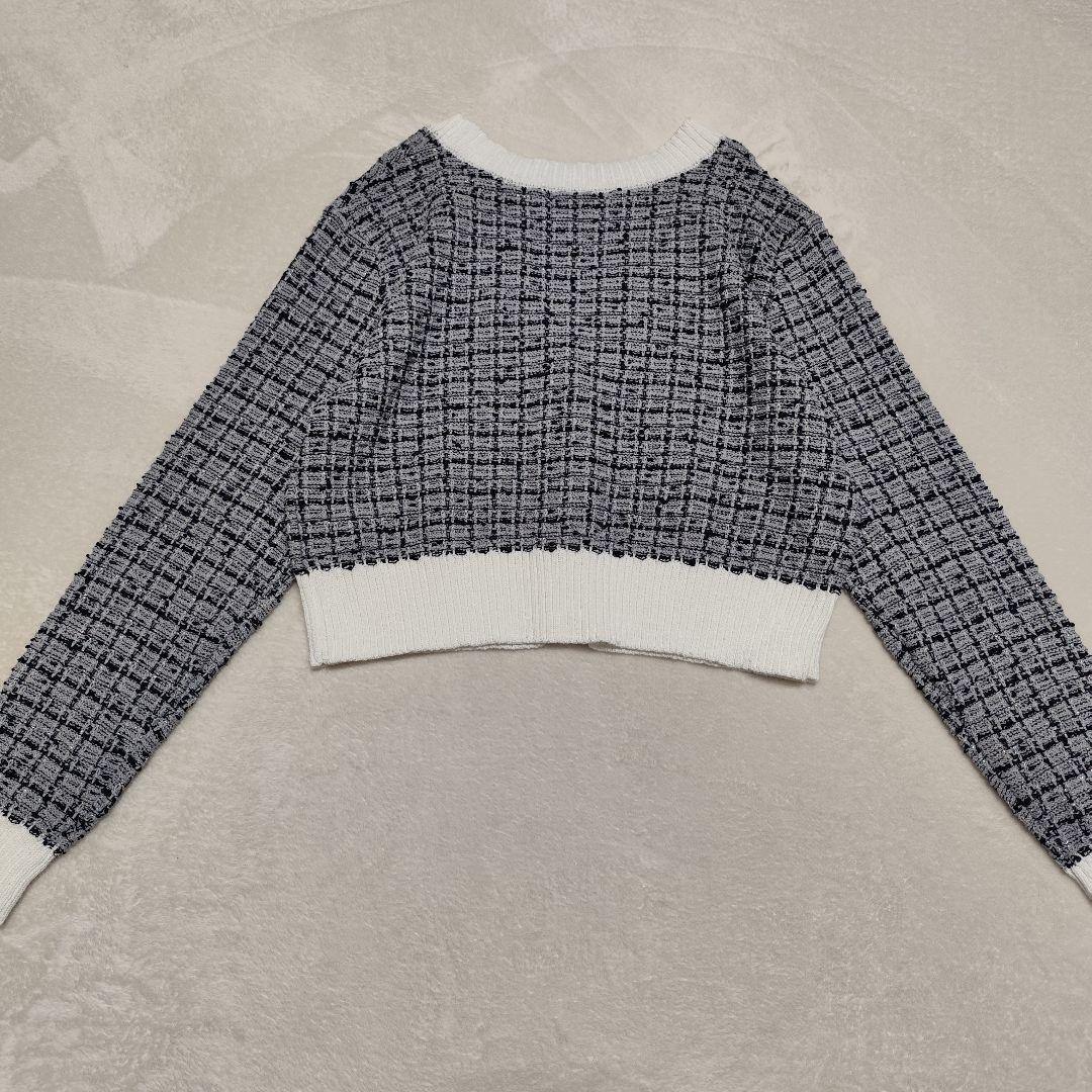 美品 MARY QUANT ツイードニット アンサンブル ネイビー M