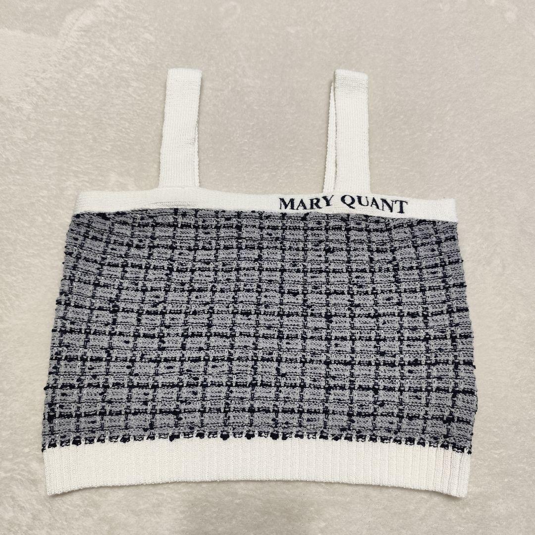 美品 MARY QUANT ツイードニット アンサンブル ネイビー M