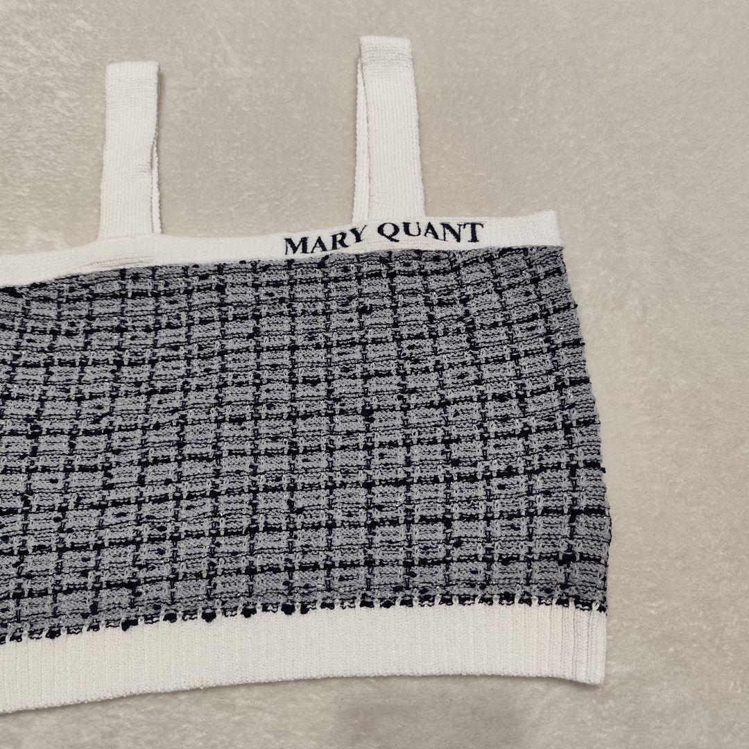 美品 MARY QUANT ツイードニット アンサンブル ネイビー M