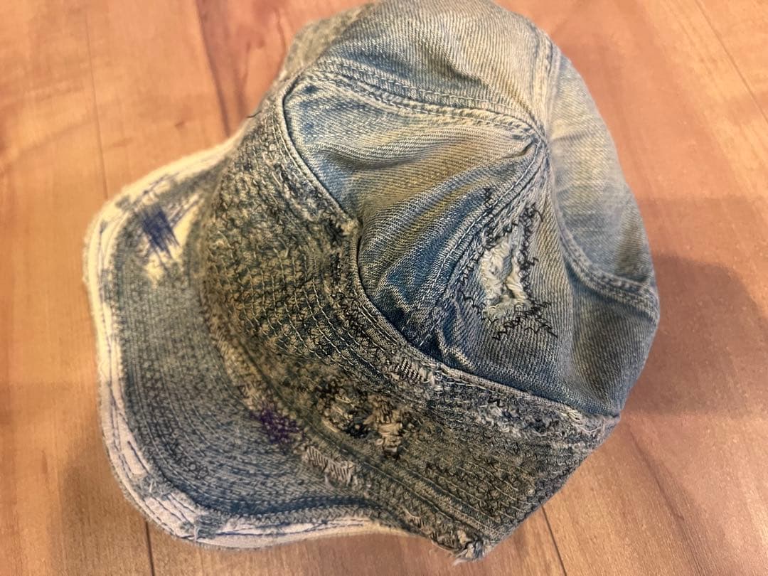 【美品】KAPITAL【BORO 老人と海 キャップ】帽子 キャピタル