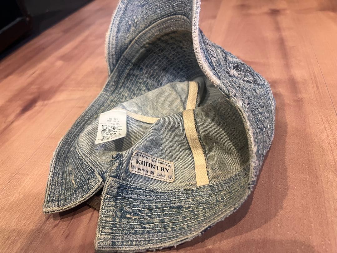 【美品】KAPITAL【BORO 老人と海 キャップ】帽子 キャピタル