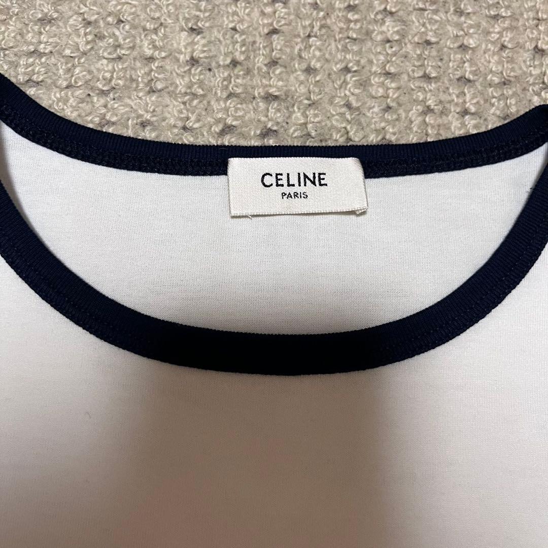 CELINE トリオンフ ロゴTシャツ 半袖ホワイト