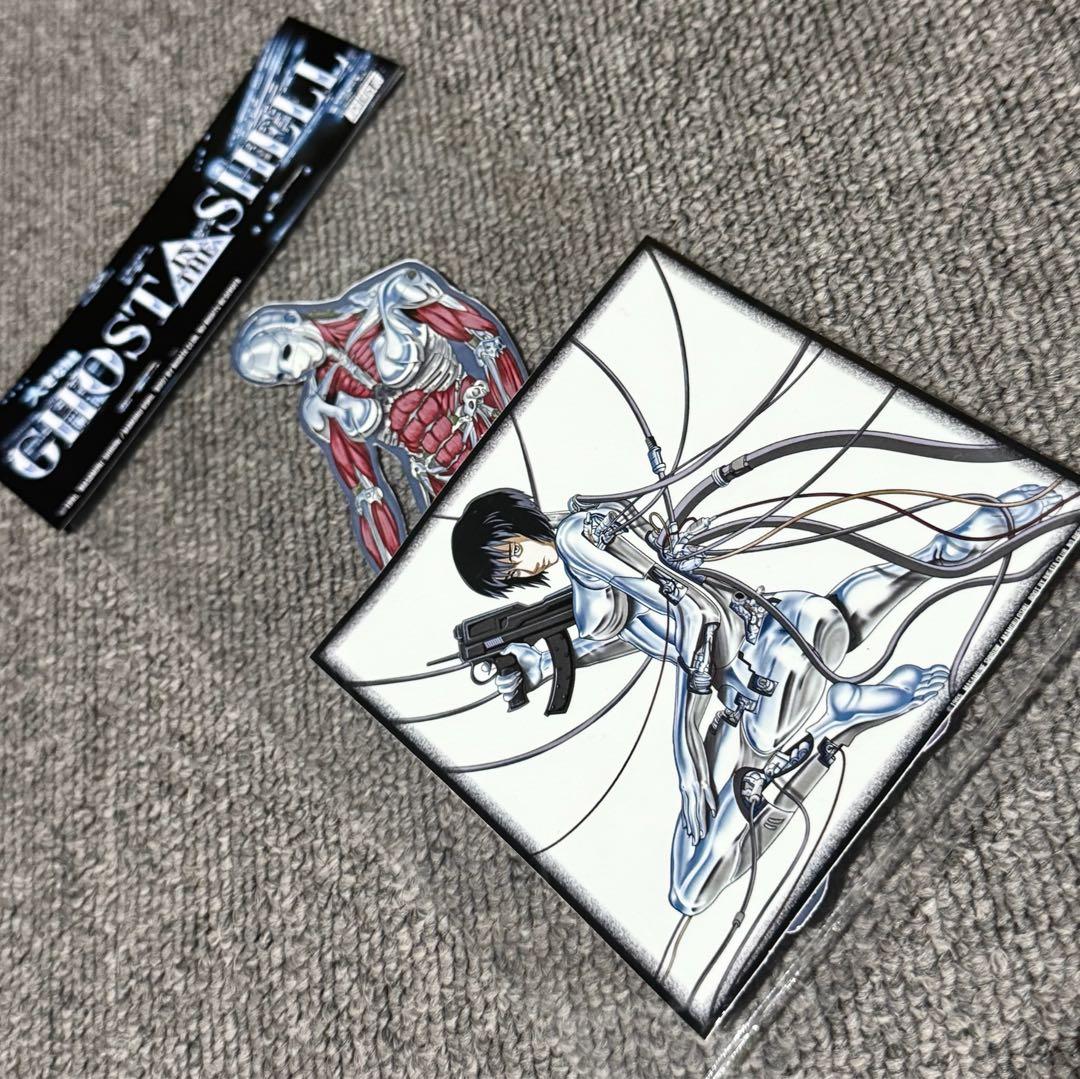 攻殻機動隊 アニメTシャツ 草薙素子 BLACK ステッカー付属 XLサイズ