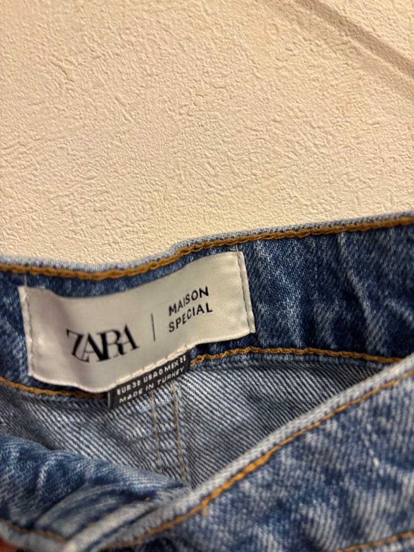 ZARA メゾンスペシャル　ダブルウエストデニムパンツ