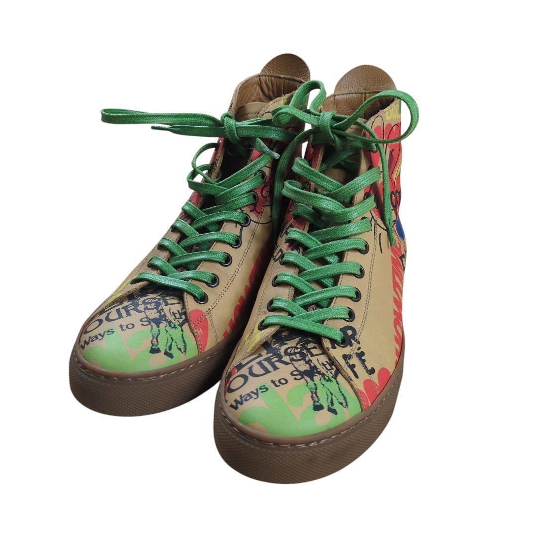 【美品】Vivienne Westwood グラフィック レースアップブーツ