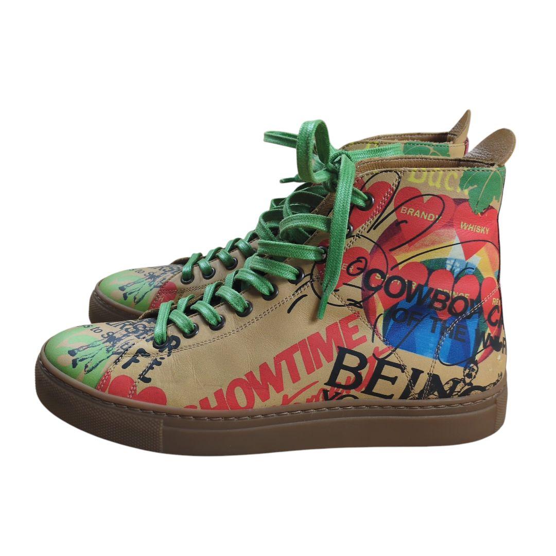 【美品】Vivienne Westwood グラフィック レースアップブーツ