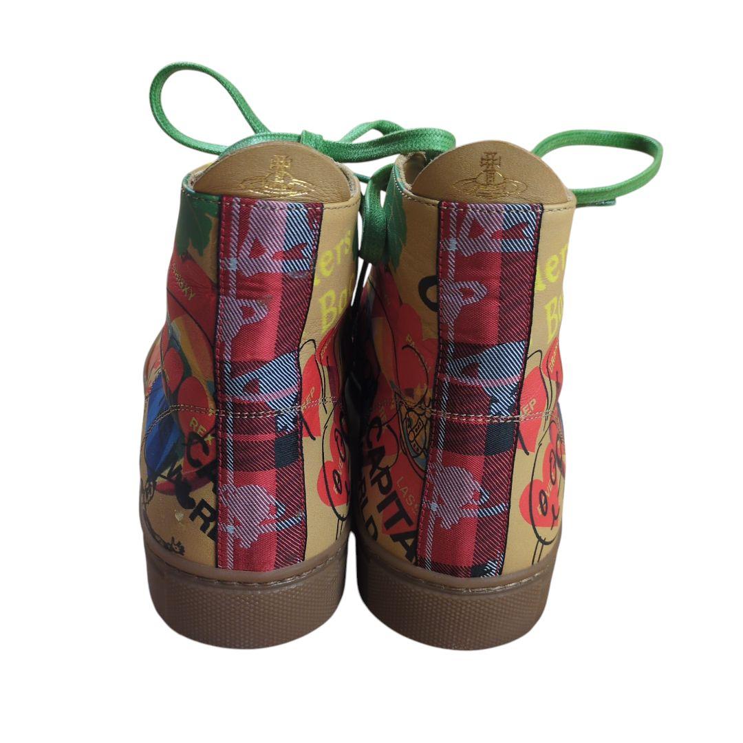 【美品】Vivienne Westwood グラフィック レースアップブーツ