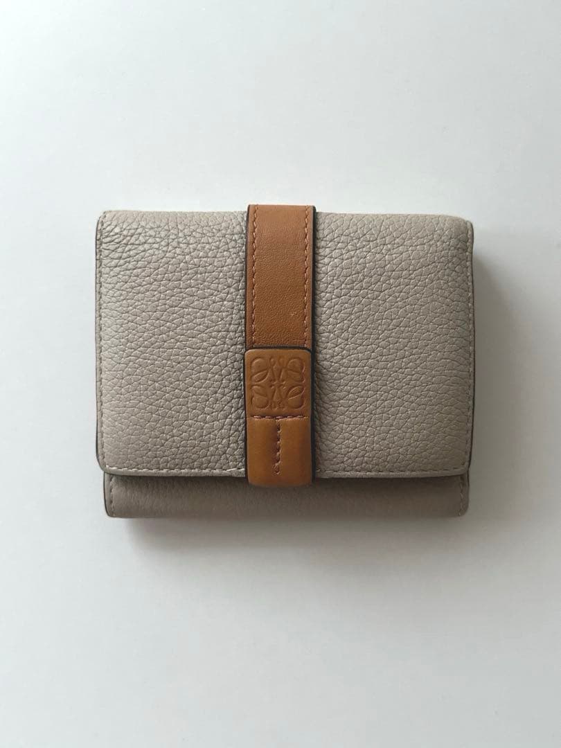 LOEWE 二つ折り財布 ベージュ/ピンク ロエベ