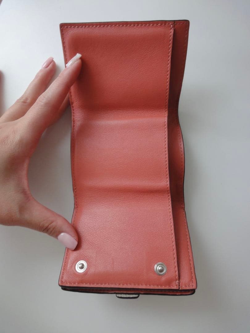 LOEWE 二つ折り財布 ベージュ/ピンク ロエベ