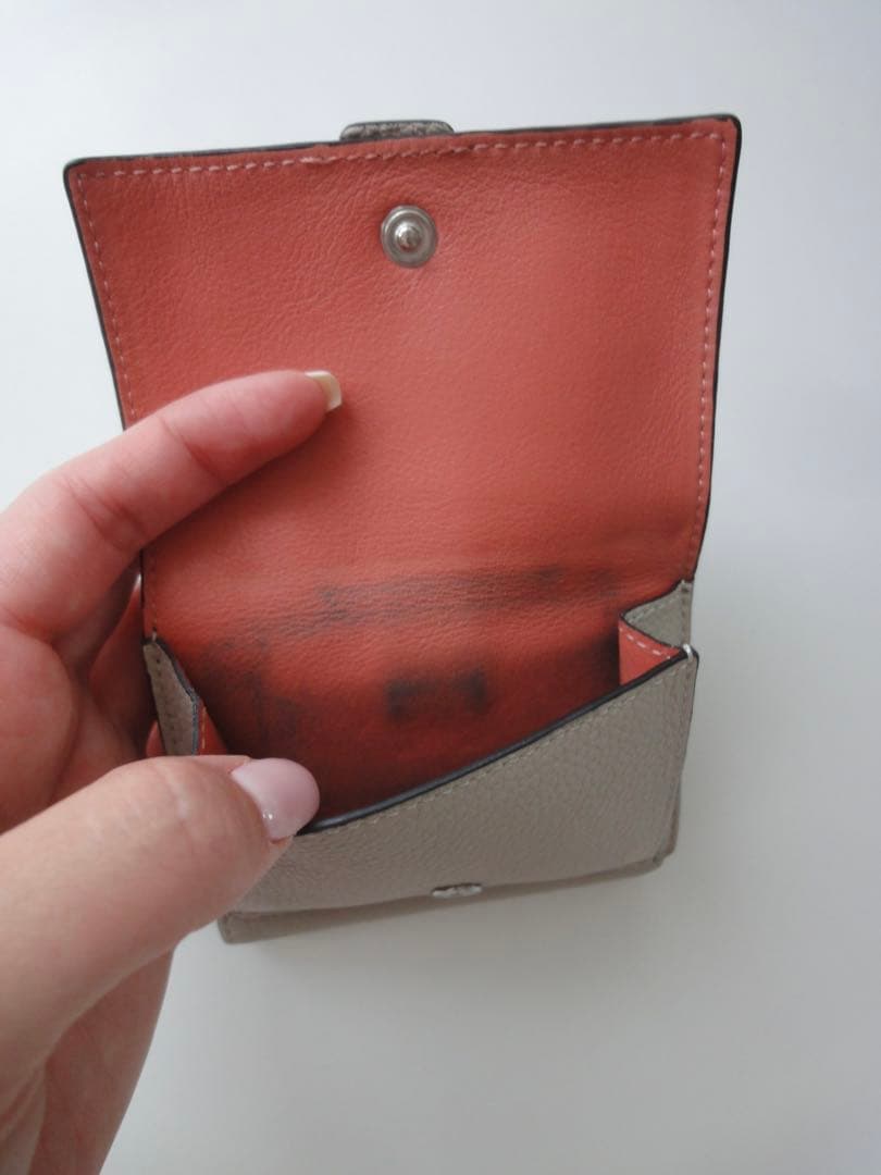 LOEWE 二つ折り財布 ベージュ/ピンク ロエベ