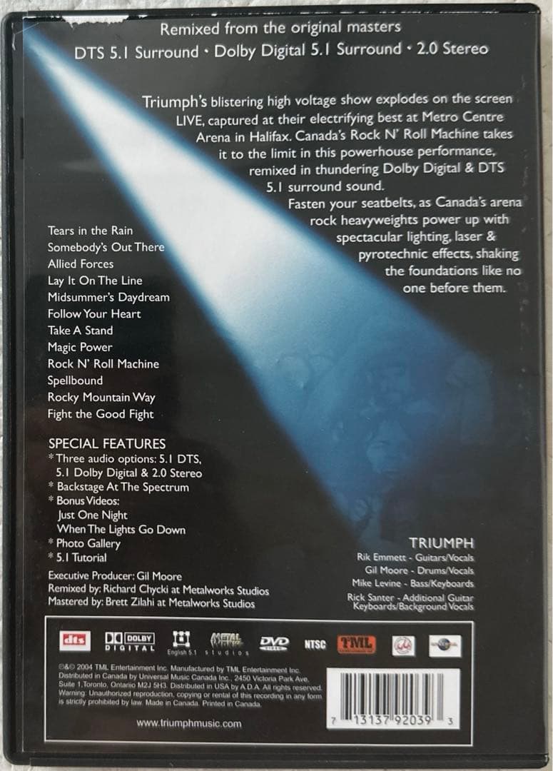 DVD！トライアンフ / A Night of Triumph Live