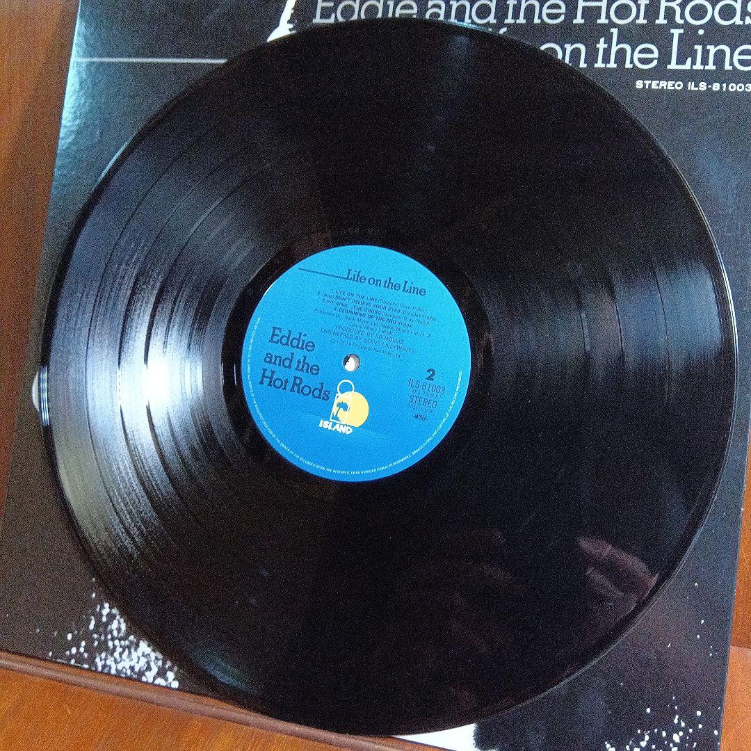 LP エディー＆ホットロッズ Life on the Line イ