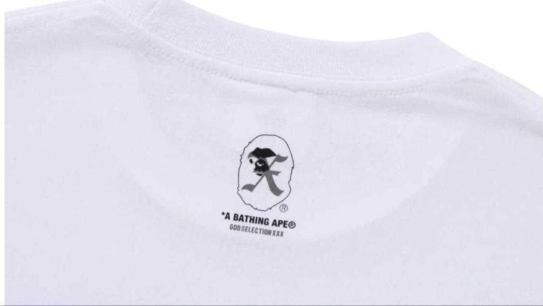 BAPE X GOD SELECTION XXX TEE ホワイト
