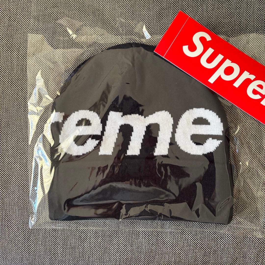 Supreme Big Logo Beanie Black ブラック 黒