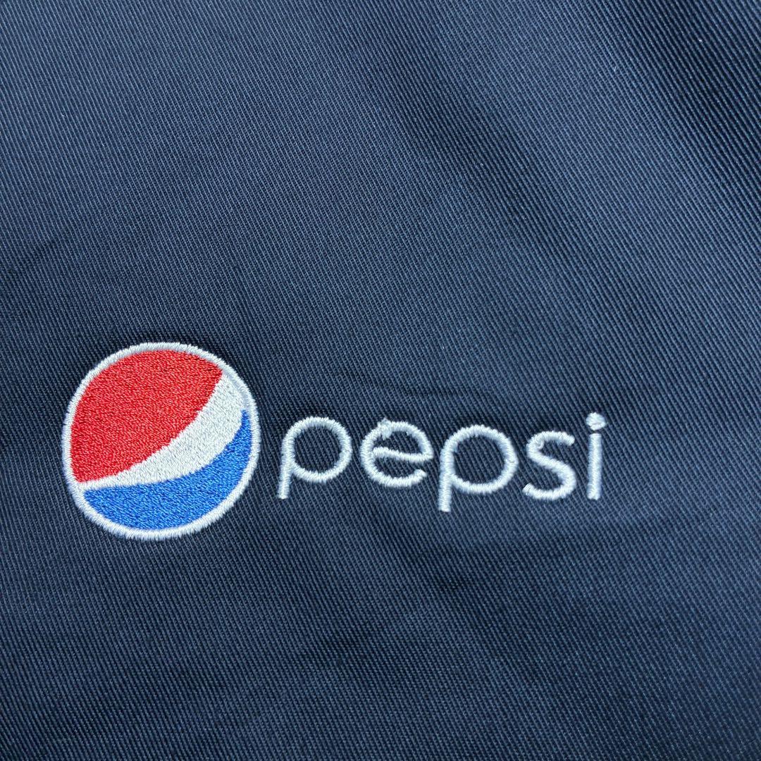 PEPSI ペプシ企業ロゴワークブルゾンXLネイビーma1型aramark短丈