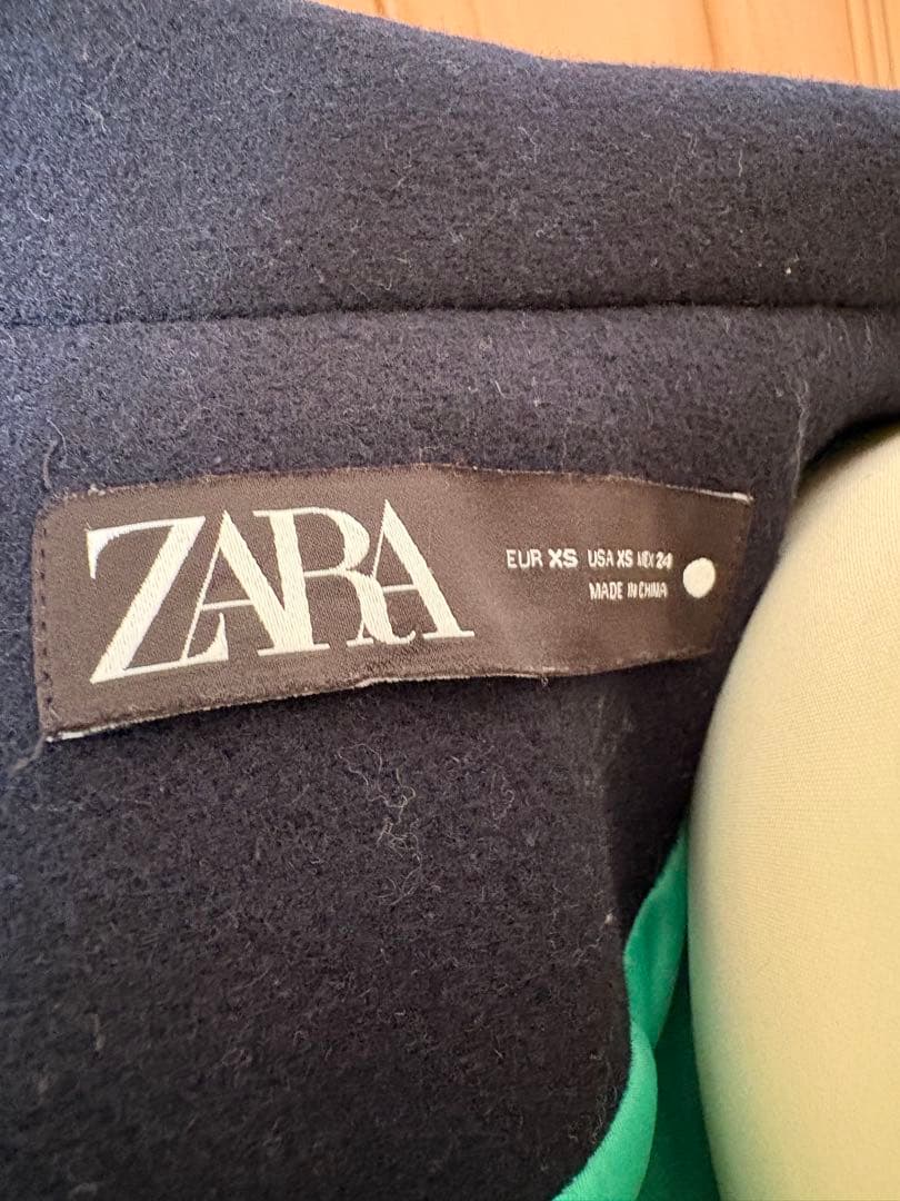 ザラ　ネイビー ロングコート ma1 マッチングボンバーコート