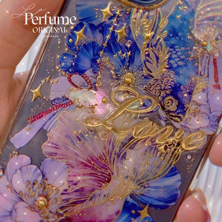 金魚✨名入れ♡キラキラゴージャス✨✨イニシャル オリジナル iPhoneカバー