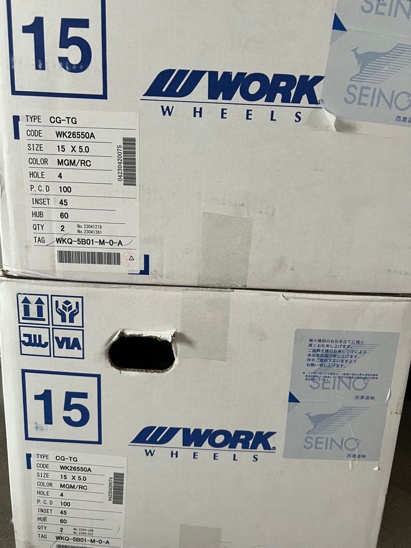 WORK CRAG T-GRABIC 4本15×5J+45 PCD100 4穴