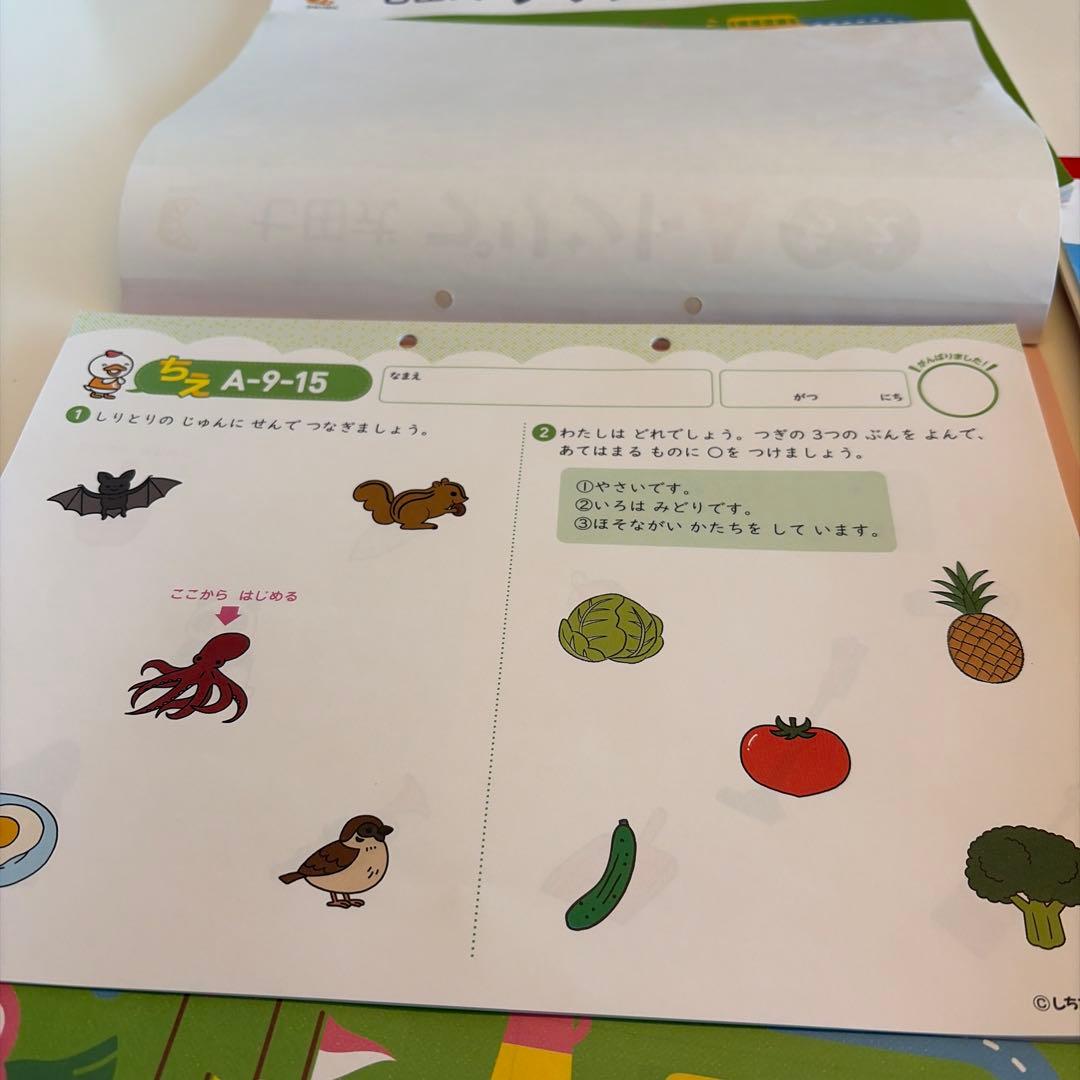 七田式プリントA 学習参考書　未記入　幼児　ちえ・かず・もじ（13冊）
